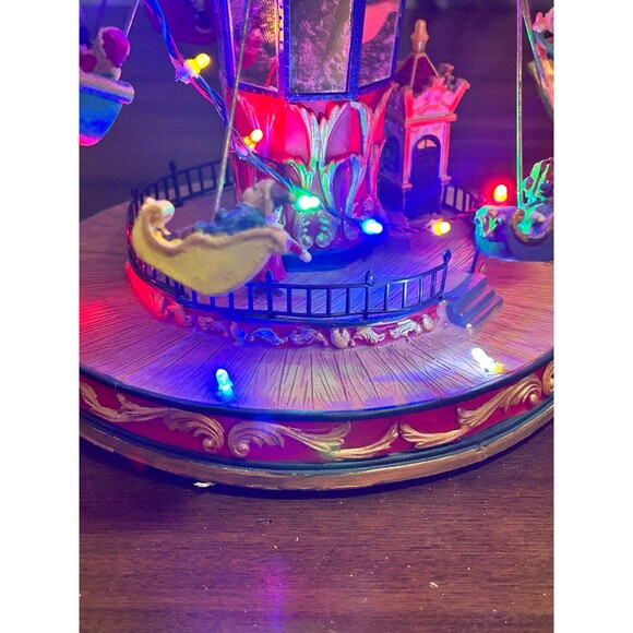 Vintage Home Accents Canterbury Lane Flying Sleigh Ride Christmas Village Piece - Picture 3 of 11